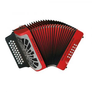 Acordeón Hohner Rey Vallenato GCF A-4924 Rojo