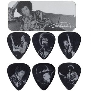 Lata 12 Púas Dunlop JHPT-05H Jimi Hendrix Silver Portrait 1