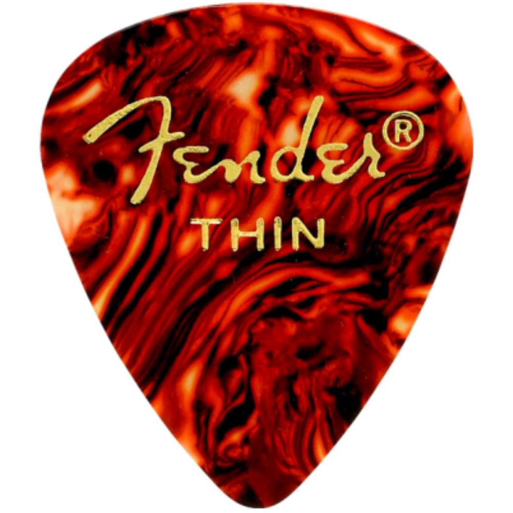 Pack 12 Púas Fender 198-0351-700 Tortoise Shell Thin