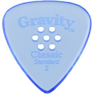 Púa Gravity Classic Standard 2.0mm Pulida Multi-Hole Azul GCLS2PM