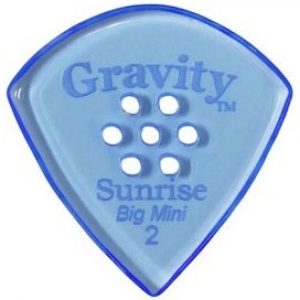Púa Gravity Sunrise Big Mini 2.0mm Pulida Multi-Hole Azul GSUB2PM