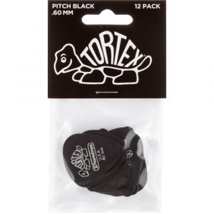 Player´s Pack 12 Púas Dunlop 488P-060 Tortex Pitch Black Std 0.60mm