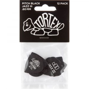 Player´s Pack 12 Púas Dunlop 482P-060 Tortex Pitch Black Jazz 0.60mm