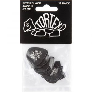 Player´s Pack 12 Púas Dunlop 482P-073 Tortex Pitch Black Jazz 0.73mm