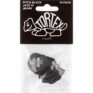 Player´s Pack 12 Púas Dunlop 482P-088 Tortex Pitch Black Jazz 0.88mm