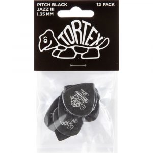 Player´s Pack 12 Púas Dunlop 482P-135 Tortex Pitch Black Jazz 1.35mm
