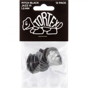 Player´s Pack 12 Púas Dunlop 482P-150 Tortex Pitch Black Jazz 1.50mm