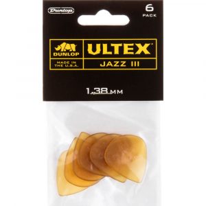 Player´s Pack 6 Púas Dunlop 427P-138 Ultex Jazz III 1.38mm