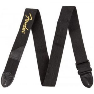 Correa Fender 099-0662-070 Poly Negra Logo Amarillo 2"