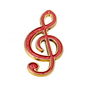 Pin Clave de Sol Esmalte Rojo 350160