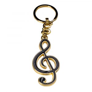 Llavero Clave de Sol Esmalte Negro 350474