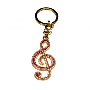 Llavero Clave de Sol Esmalte Rojo 350481