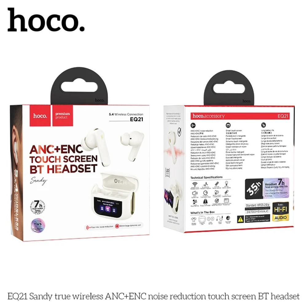 Auriculares inalámbricos HOCO EQ21 - Blanco - Imagen 2