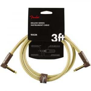 Cable Jack acodado Fender 099-0820-098 Deluxe Series Tweed 90 cms