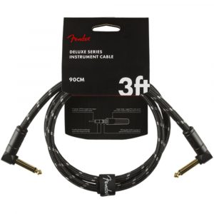 Cable Jack Acodado Fender 099-0820-096 Deluxe Series Tweed Negro 1m