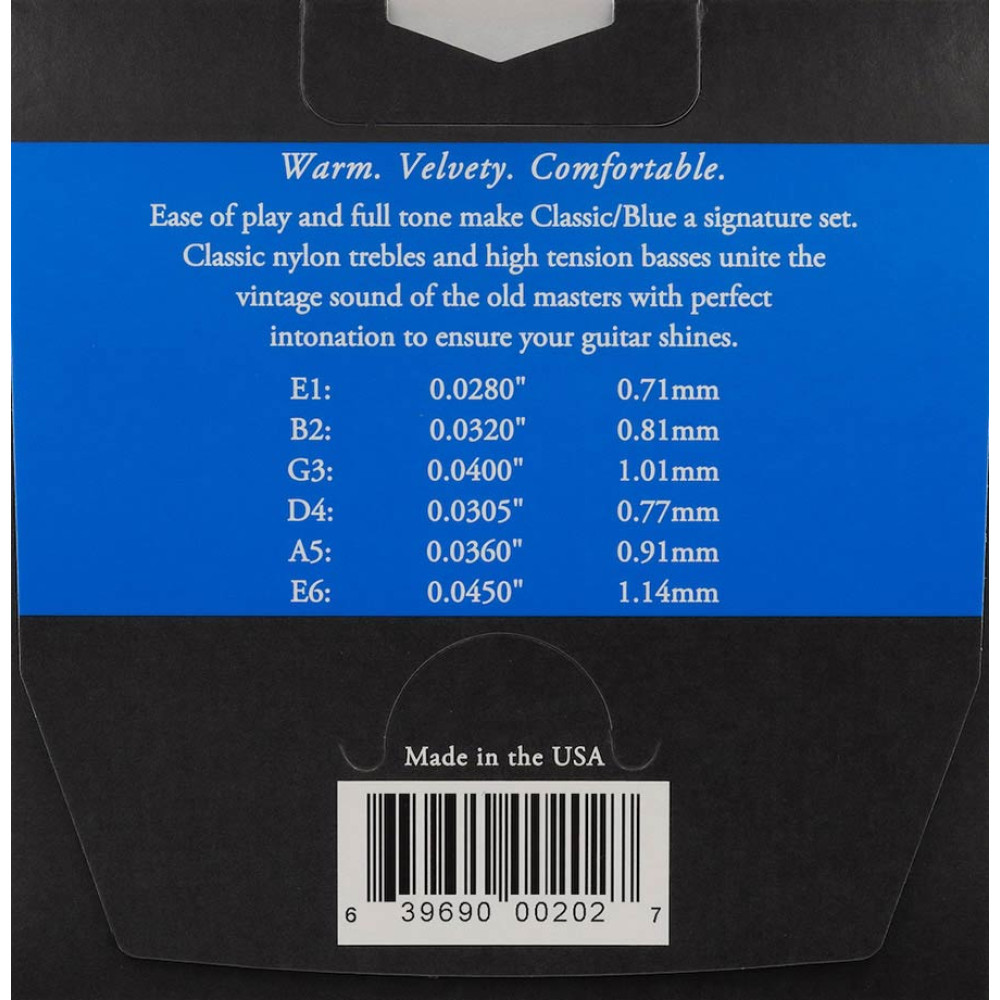 Juego Cuerdas Guitarra Clásica Augustine Azul - Imagen 2