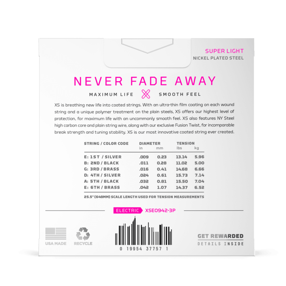 Juego Cuerdas Guitarra Eléctrica D'Addario XSE0942 - Imagen 3