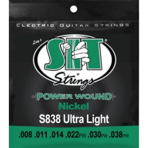Juego Cuerdas Guitarra Eléctrica SIT Powerwound S838 008-038
