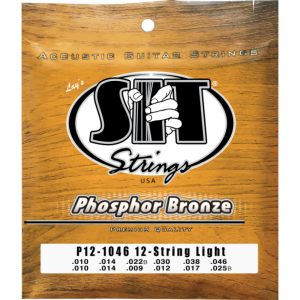 Juego 12 Cuerdas Guitarra Acústica SIT Phosphor Bronze P121046 010-04
