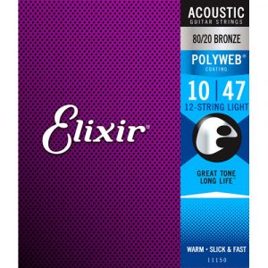 Juego 12 cuerdas Guitarra Acústica Elixir Polyweb 11150 (10)