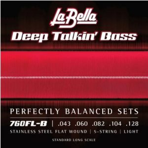 Juego La Bella Bajo 5 Cdas Deep Talkin´ Bass Flatwound 760-FL-B