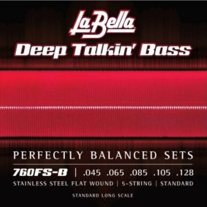 Juego La Bella Bajo 5 Cdas Deep Talkin´ Bass Flatwound 760-FS-B