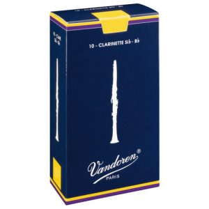 Caja 10 Cañas Clarinete Vandoren Tradicional 2½ caja azul