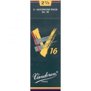 Caja 5 Cañas Saxo Tenor Vandoren V-16 2½ caja verde oscuro
