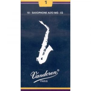 Caja 10 Cañas Saxo Alto Vandoren Tradicional 1 caja azul