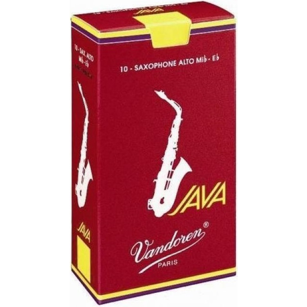 Caja 10 Cañas Saxo Alto Vandoren Java 2½ caja roja