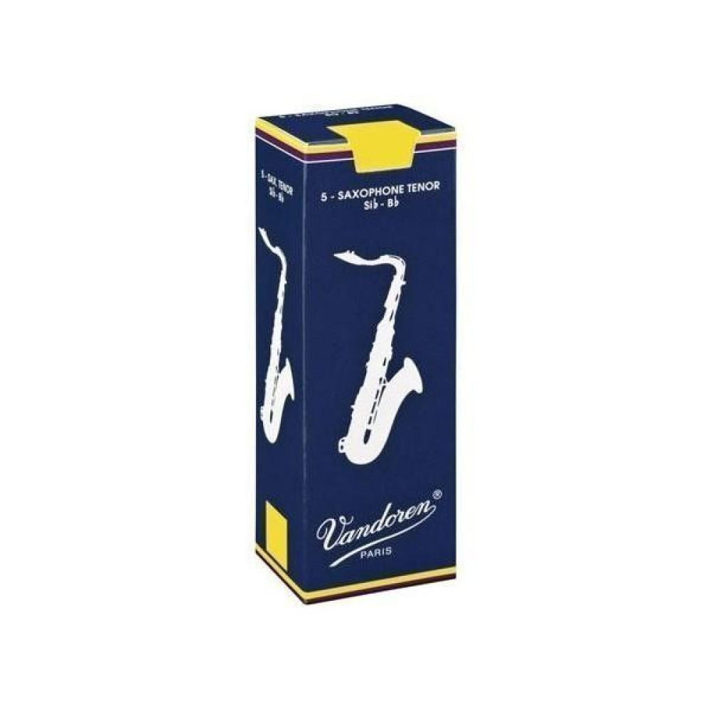Caja 5 Cañas Saxo Tenor Vandoren Tradicional 1 caja azul