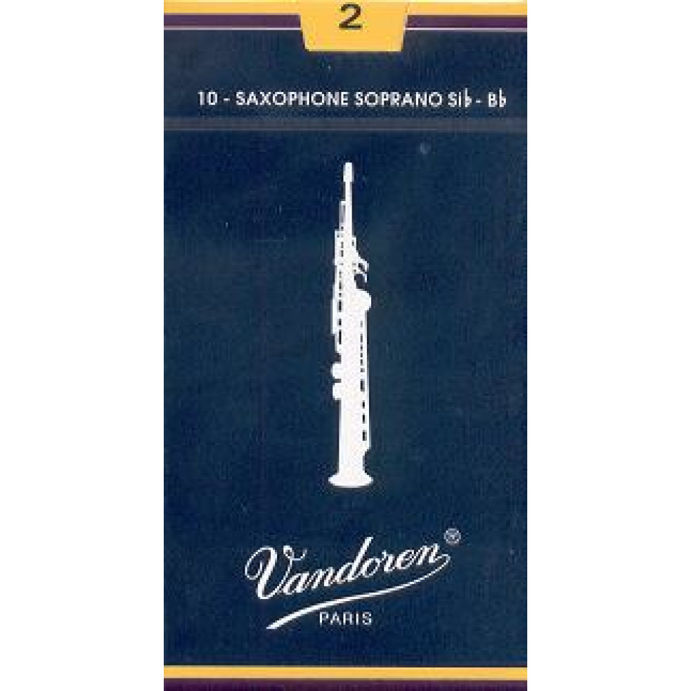 Caja 10 Cañas Saxo Soprano Vandoren Tradicional 2 azul