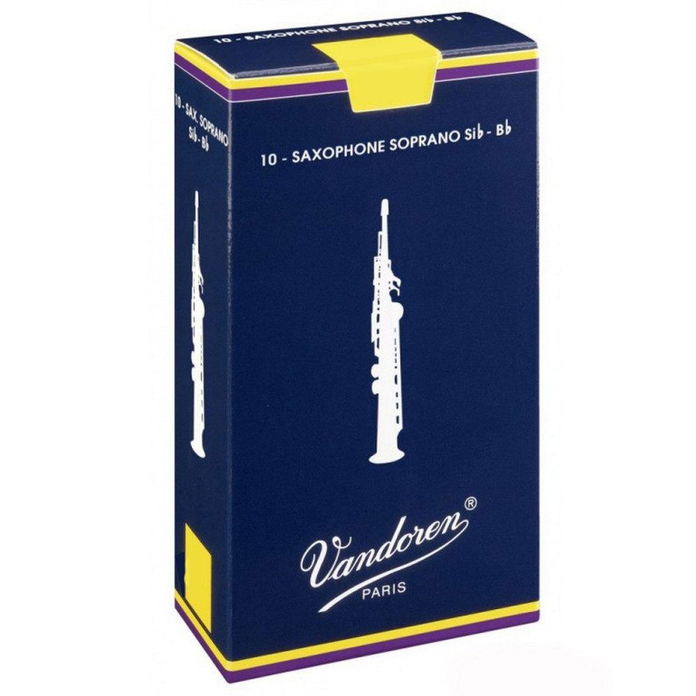 Caja 10 Cañas Saxo Soprano Vandoren Tradicional 2½ azul