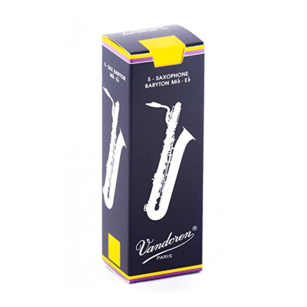 Caja 5 Cañas Saxo Barítono Vandoren Tradicional 3½ azul