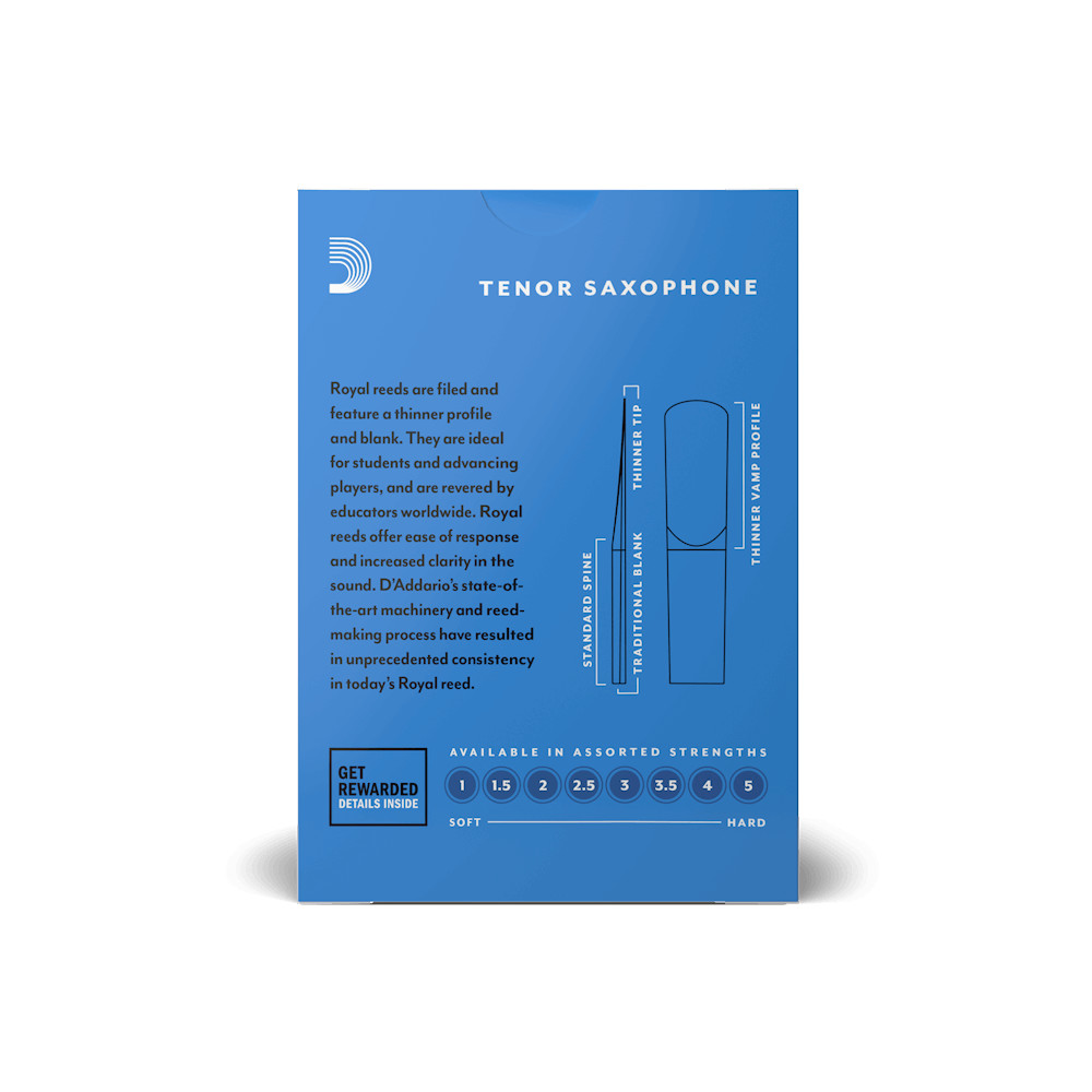 Caja 10 Cañas Saxo Tenor Royal by D'Addario 2 - Imagen 3