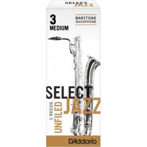 Caja 5 Cañas Saxo Barítono Select Jazz by D'Addario 3 Suave Filed