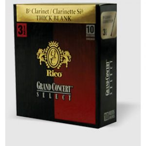 Caja 10 Cañas Clarinete Rico Gran Concert Select Thick Blank 3