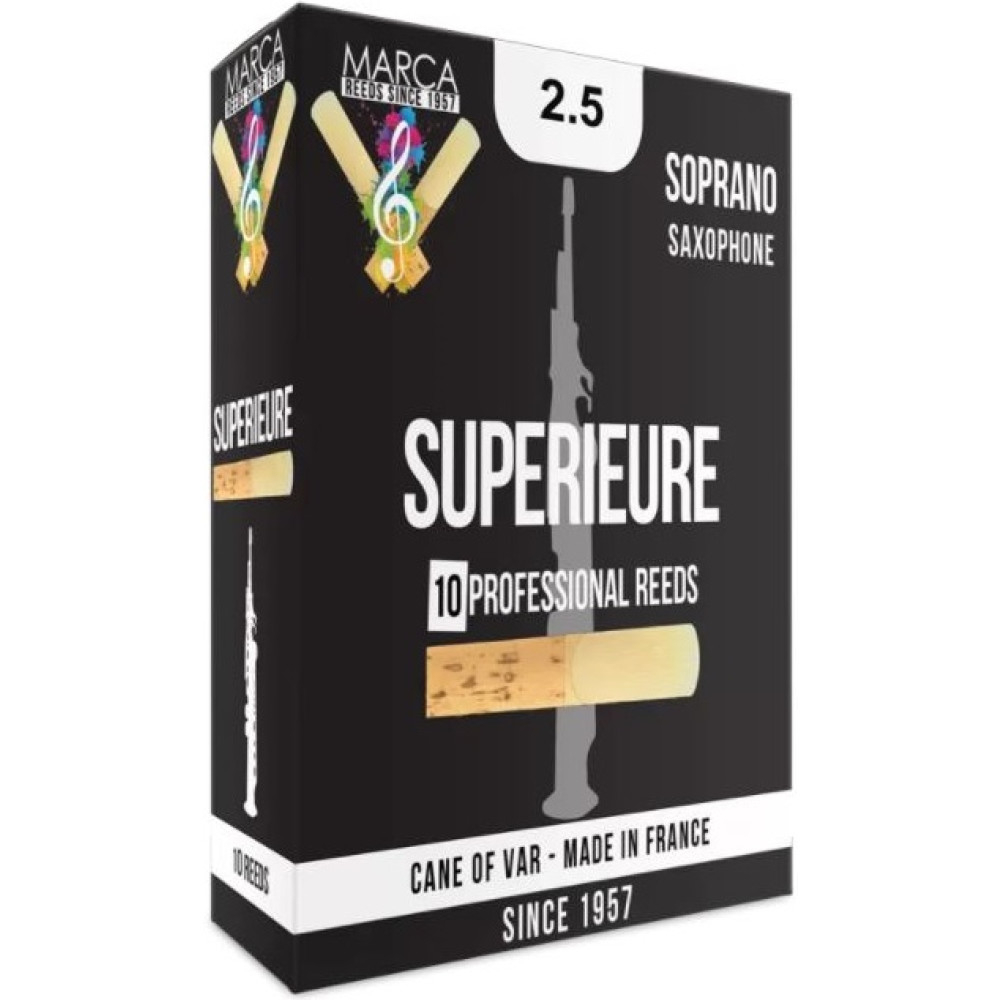 Caja 10 Cañas Saxo Soprano Marca Superieure 2½