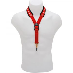 Cordón Saxo BG S-19GMSH Ancho Al Cuello Rojo Glam