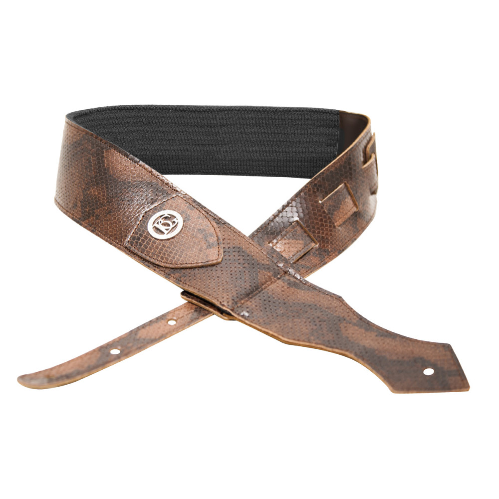 Correa Guitarra BG Comfort Fashion Piel Marrón Cocodrilo GLA15X
