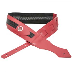 Correa Guitarra o Bajo BG Premium Duo Cuero Rojo y Negro Cocodrilo GLD190X