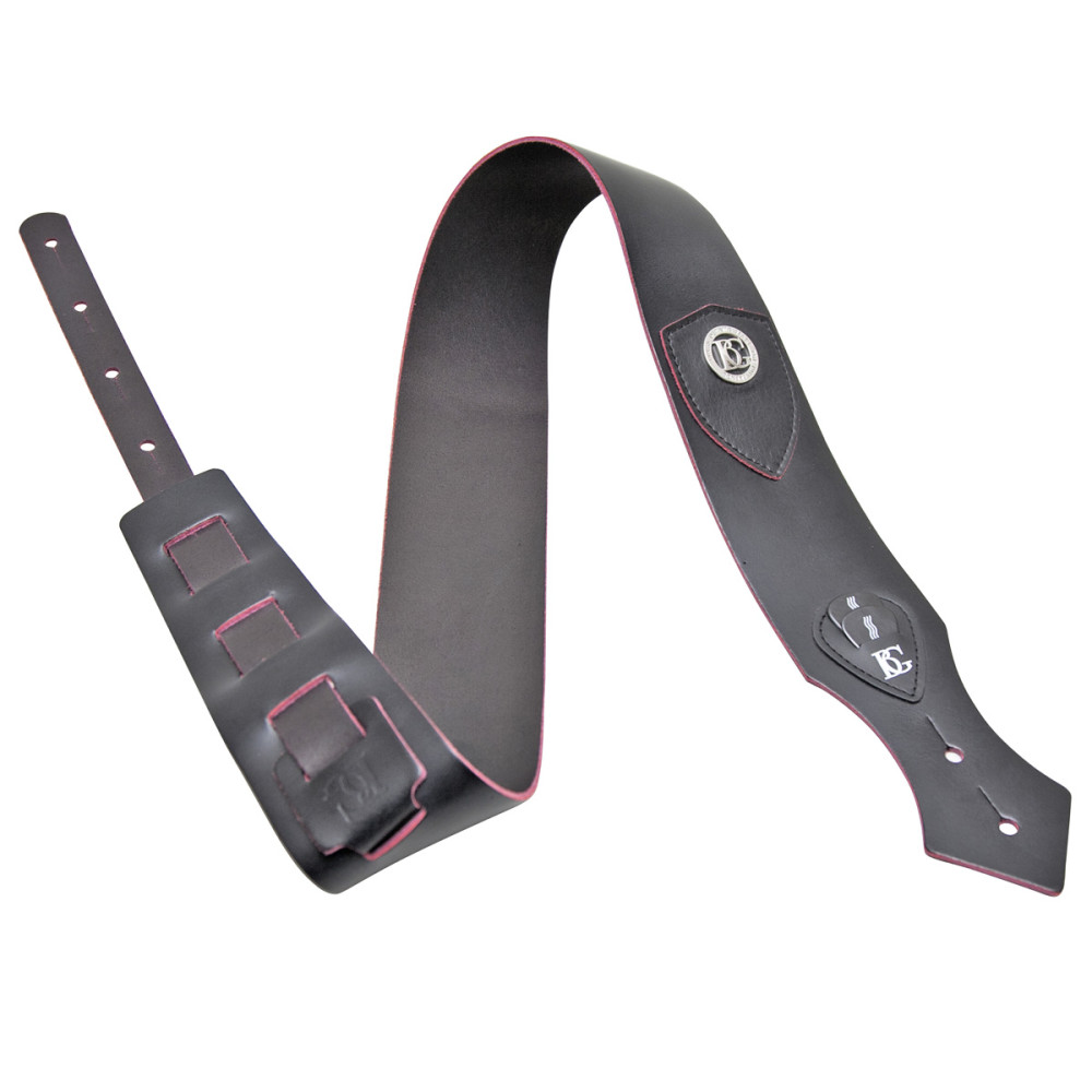 Correa Guitarra BG Cuero Negro sin acolchar GLS10 - Imagen 2