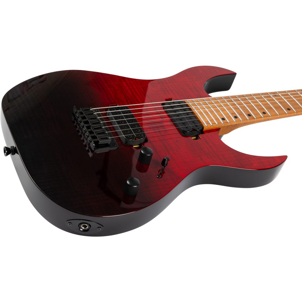 Guitarra Eléctrica Spira 7 Cuerdas S457-TRD Transparent Red - Imagen 3