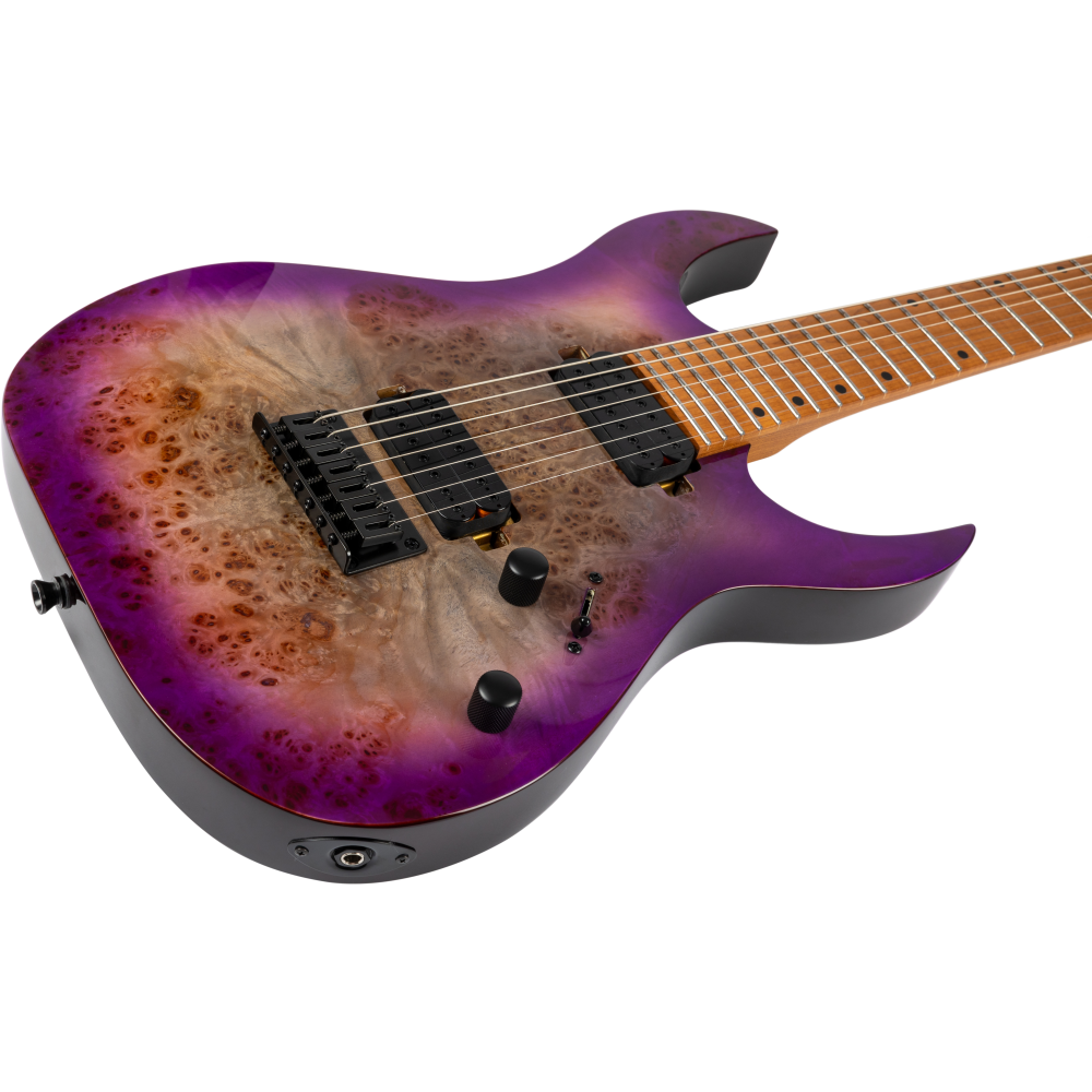 Guitarra Eléctrica Spira 7 Cuerdas S457-TPP Transparent Purple - Imagen 3