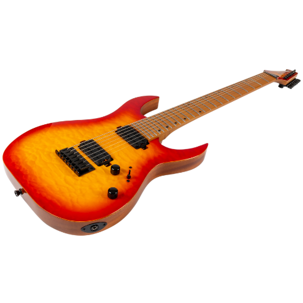 Guitarra Eléctrica Spira 7 Cuerdas S507-QFB Fireburst - Imagen 4