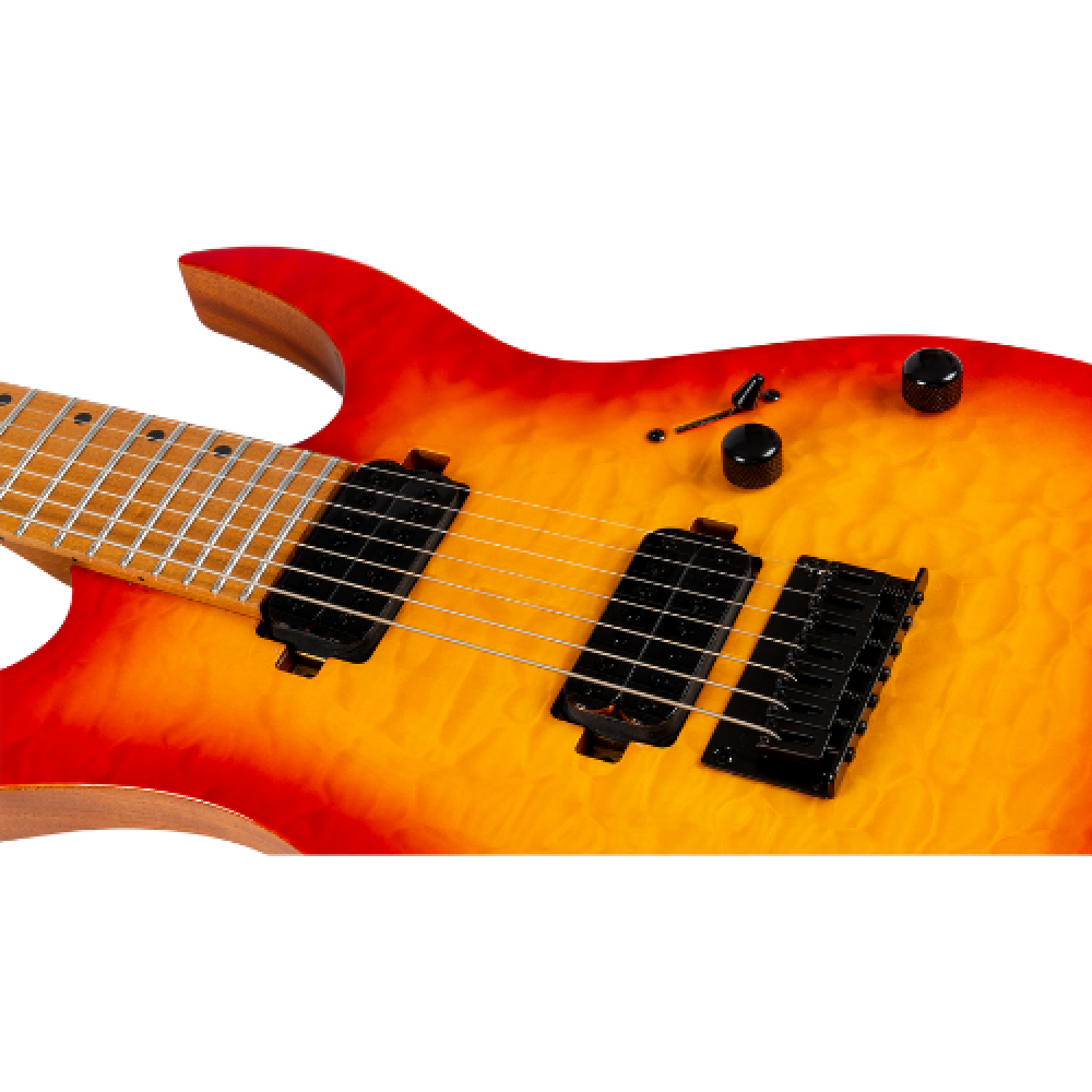 Guitarra Eléctrica Spira 7 Cuerdas S507-QFB Fireburst - Imagen 5