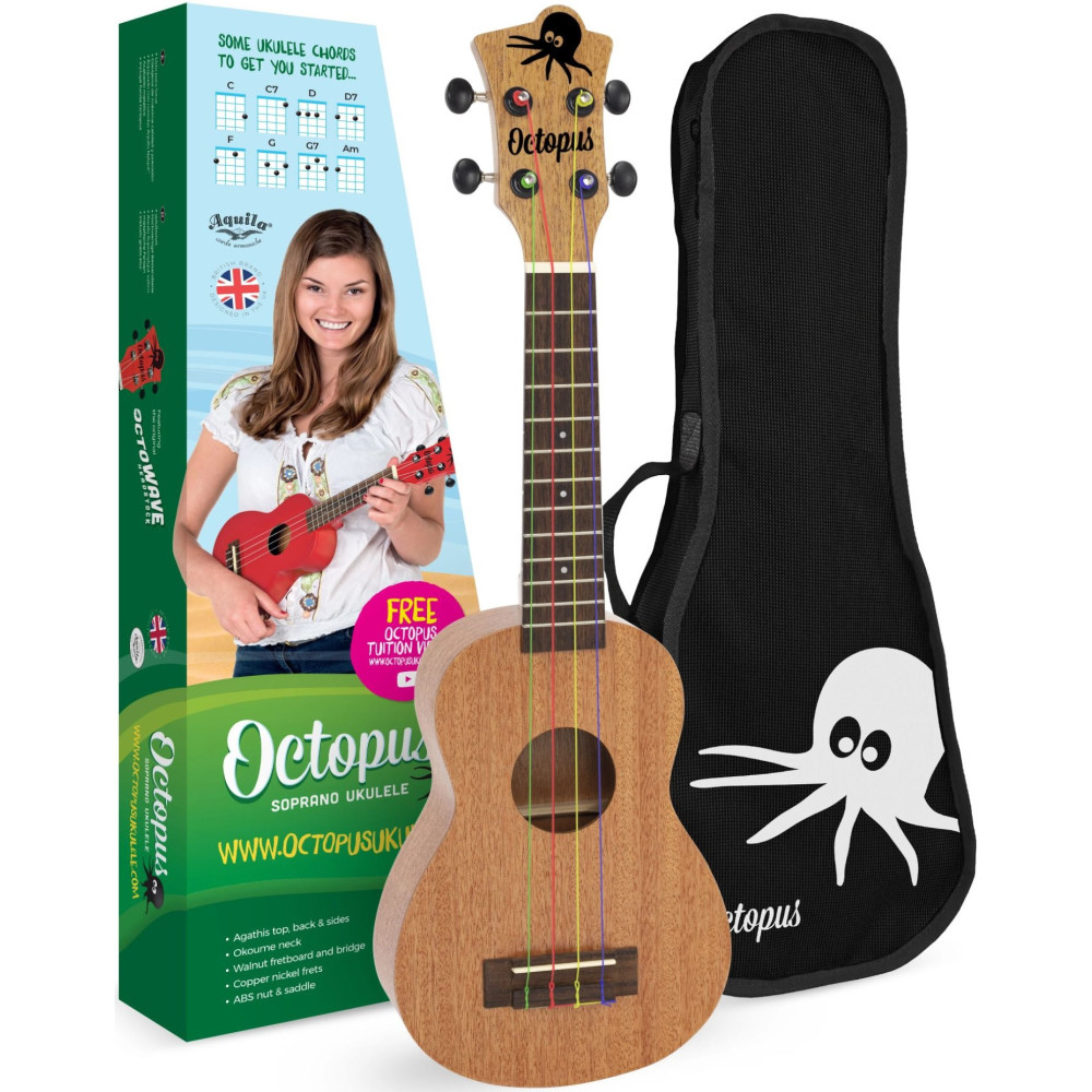 Ukelele Soprano Octopus UK-206K-NAT Kids Natural - Imagen 2