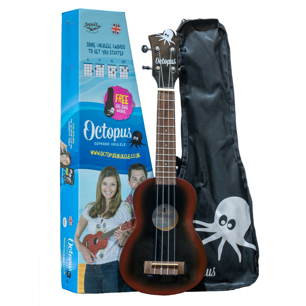 Ukelele Soprano Octopus UK-205BKB Negro Burst