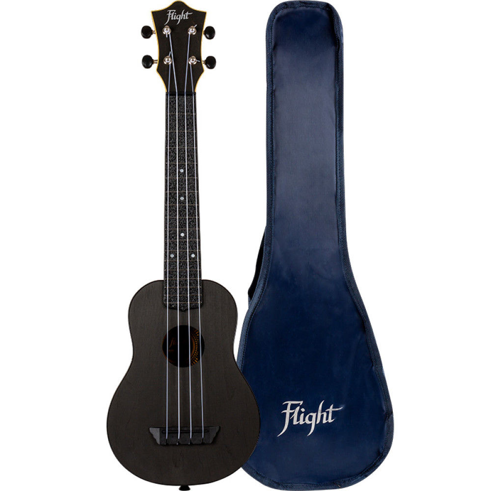Ukelele Soprano Flight TUSL-35BK Travel Concert Scale Negro