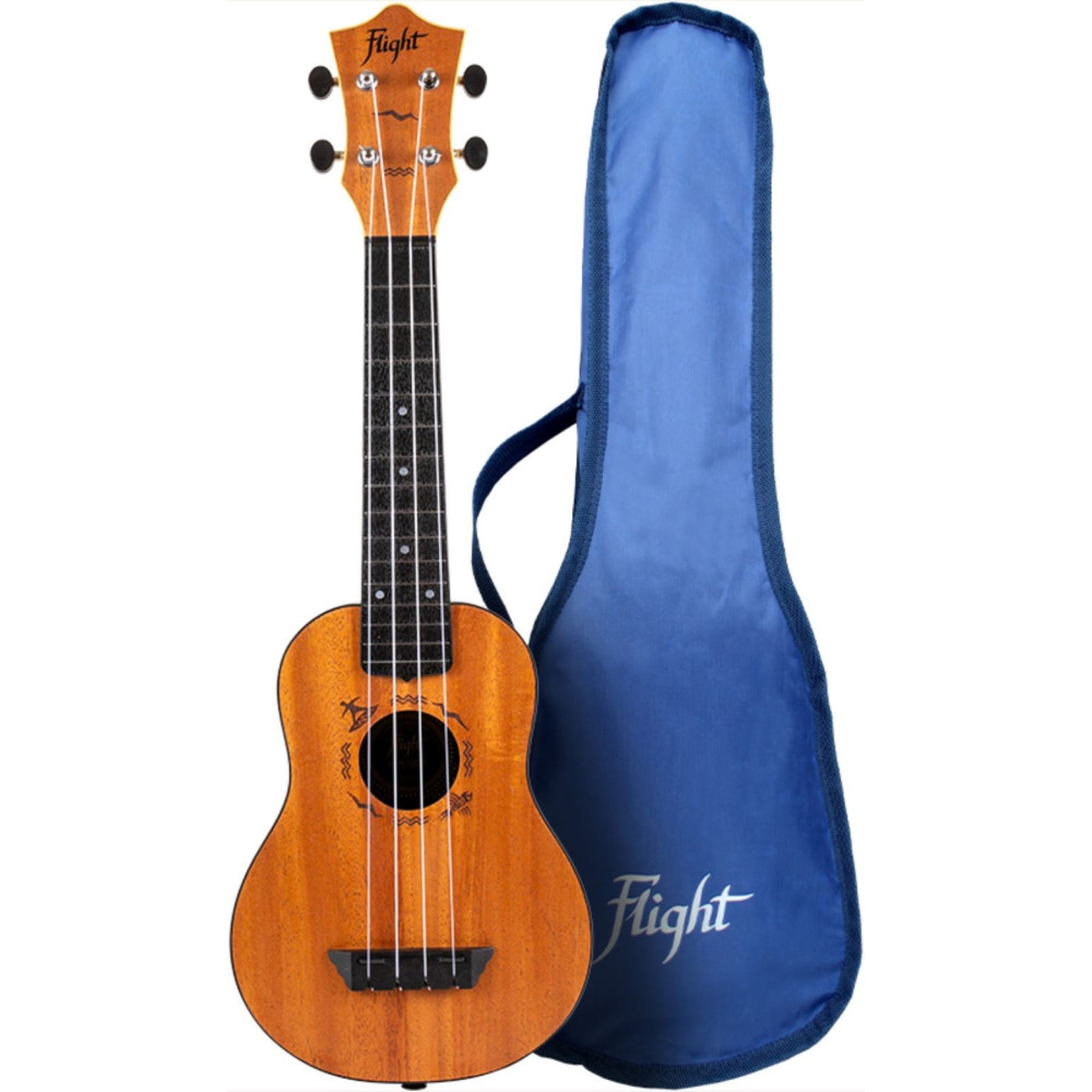 Ukelele Soprano Flight TUS-53 Travel Mahogany - Imagen 2